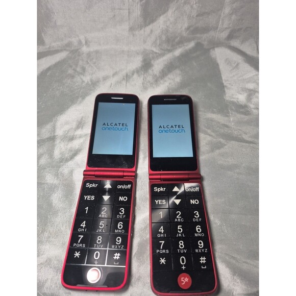 Greatcall Lively Jitterbug Flip 2 Cell Phone Alcatel 4043S Red UNTESTED LOT OF 2 - Picture 8 of 9